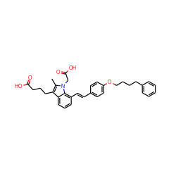 Cc1c(CCCC(=O)O)c2cccc(/C=C/c3ccc(OCCCCc4ccccc4)cc3)c2n1CC(=O)O ZINC000473248579