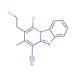 Cc1c(CCCl)c(Cl)n2c(nc3ccccc32)c1C#N ZINC000000347033