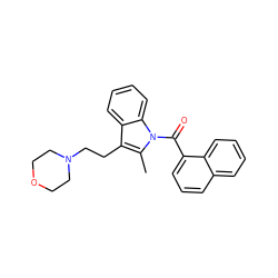 Cc1c(CCN2CCOCC2)c2ccccc2n1C(=O)c1cccc2ccccc12 ZINC000026381830