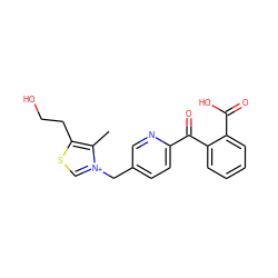 Cc1c(CCO)sc[n+]1Cc1ccc(C(=O)c2ccccc2C(=O)O)nc1 ZINC000029126063