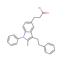 Cc1c(CCc2ccccc2)c2cc(CCC(=O)O)ccc2n1-c1ccccc1 ZINC000142196990