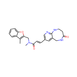 Cc1c(CN(C)C(=O)/C=C/c2cnc3c(c2)CNC(=O)CCN3)oc2ccccc12 ZINC000045253164