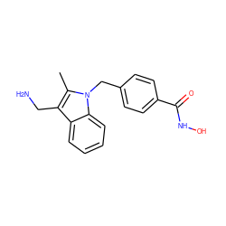 Cc1c(CN)c2ccccc2n1Cc1ccc(C(=O)NO)cc1 ZINC000201632259