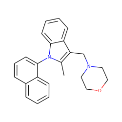 Cc1c(CN2CCOCC2)c2ccccc2n1-c1cccc2ccccc12 ZINC000026380247