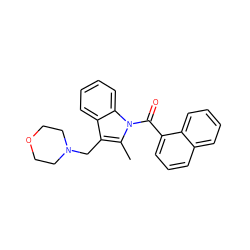 Cc1c(CN2CCOCC2)c2ccccc2n1C(=O)c1cccc2ccccc12 ZINC000026379989