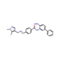 Cc1c(CNCc2ccc(C(=O)Nc3cc(-c4ccccc4)ccc3N)cc2)cnn1C ZINC000062233105