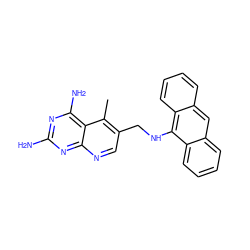 Cc1c(CNc2c3ccccc3cc3ccccc23)cnc2nc(N)nc(N)c12 ZINC000027561668