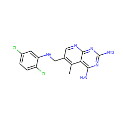 Cc1c(CNc2cc(Cl)ccc2Cl)cnc2nc(N)nc(N)c12 ZINC000005891463