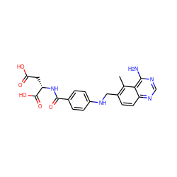 Cc1c(CNc2ccc(C(=O)N[C@@H](CC(=O)O)C(=O)O)cc2)ccc2ncnc(N)c12 ZINC000040863565