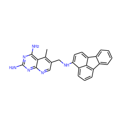 Cc1c(CNc2ccc3c4c(cccc24)-c2ccccc2-3)cnc2nc(N)nc(N)c12 ZINC000005891500