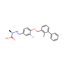 Cc1c(COc2ccc(CN[C@H](C)C(=O)O)cc2Cl)cccc1-c1ccccc1 ZINC000473125503