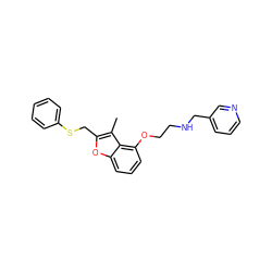 Cc1c(CSc2ccccc2)oc2cccc(OCCNCc3cccnc3)c12 ZINC000103277973