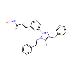 Cc1c(Cc2ccccc2)nc(-c2cccc(/C=C/C(=O)NO)c2)n1CCc1ccccc1 ZINC000049089025