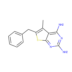 Cc1c(Cc2ccccc2)sc2nc(N)nc(N)c12 ZINC000005891582