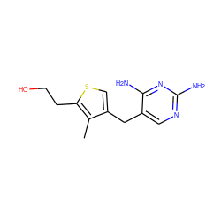 Cc1c(Cc2cnc(N)nc2N)csc1CCO ZINC000029128906