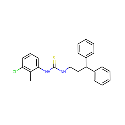 Cc1c(Cl)cccc1NC(=S)NCCC(c1ccccc1)c1ccccc1 ZINC000008829797