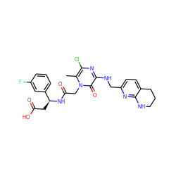 Cc1c(Cl)nc(NCc2ccc3c(n2)NCCC3)c(=O)n1CC(=O)N[C@@H](CC(=O)O)c1cccc(F)c1 ZINC000029489178