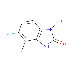 Cc1c(F)ccc2c1[nH]c(=O)n2O ZINC000095575486