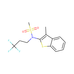 Cc1c(N(CCC(F)(F)F)S(C)(=O)=O)sc2ccccc12 ZINC000115233627