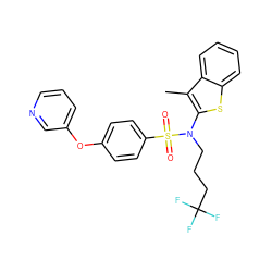 Cc1c(N(CCCC(F)(F)F)S(=O)(=O)c2ccc(Oc3cccnc3)cc2)sc2ccccc12 ZINC000115230512