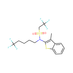 Cc1c(N(CCCCC(F)(F)F)S(=O)(=O)CC(F)(F)F)sc2ccccc12 ZINC000115234432