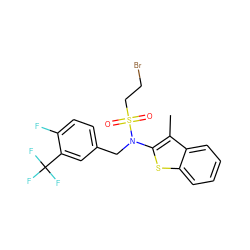 Cc1c(N(Cc2ccc(F)c(C(F)(F)F)c2)S(=O)(=O)CCBr)sc2ccccc12 ZINC000115234413