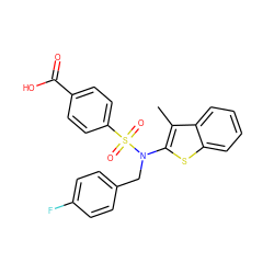 Cc1c(N(Cc2ccc(F)cc2)S(=O)(=O)c2ccc(C(=O)O)cc2)sc2ccccc12 ZINC000115233183