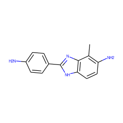 Cc1c(N)ccc2[nH]c(-c3ccc(N)cc3)nc12 ZINC000000911797