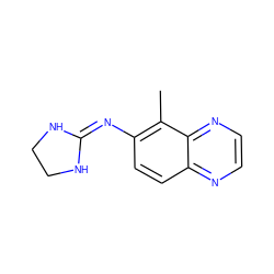 Cc1c(N=C2NCCN2)ccc2nccnc12 ZINC000000014043