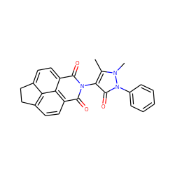 Cc1c(N2C(=O)c3ccc4c5c(ccc(c35)C2=O)CC4)c(=O)n(-c2ccccc2)n1C ZINC000001197122