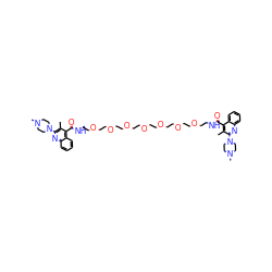 Cc1c(N2CCN(C)CC2)nc2ccccc2c1C(=O)NCCOCCOCCOCCOCCOCCOCCOCCNC(=O)c1c(C)c(N2CCN(C)CC2)nc2ccccc12 ZINC000150528713