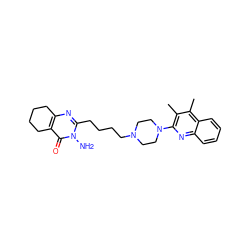 Cc1c(N2CCN(CCCCc3nc4c(c(=O)n3N)CCCC4)CC2)nc2ccccc2c1C ZINC000059855354