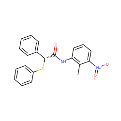 Cc1c(NC(=O)[C@H](Sc2ccccc2)c2ccccc2)cccc1[N+](=O)[O-] ZINC000001180699