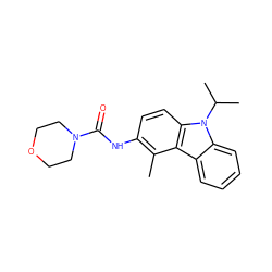 Cc1c(NC(=O)N2CCOCC2)ccc2c1c1ccccc1n2C(C)C ZINC000027101553