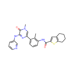 Cc1c(NC(=O)c2cc3c(s2)CCCC3)cccc1-c1cn(C)c(=O)c(Nc2cccnc2)n1 ZINC000115154313