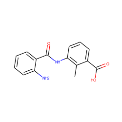 Cc1c(NC(=O)c2ccccc2N)cccc1C(=O)O ZINC000000380692