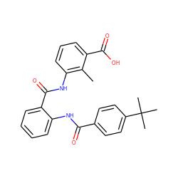 Cc1c(NC(=O)c2ccccc2NC(=O)c2ccc(C(C)(C)C)cc2)cccc1C(=O)O ZINC000299819036