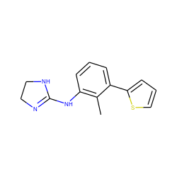 Cc1c(NC2=NCCN2)cccc1-c1cccs1 ZINC000013487090