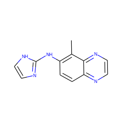 Cc1c(Nc2ncc[nH]2)ccc2nccnc12 ZINC000000020289