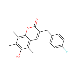 Cc1c(O)c(C)c2cc(Cc3ccc(F)cc3)c(=O)oc2c1C ZINC000096270890