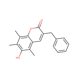 Cc1c(O)c(C)c2cc(Cc3ccccc3)c(=O)oc2c1C ZINC000096270881