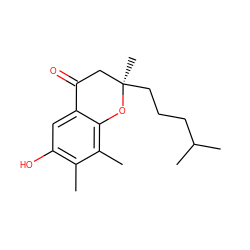 Cc1c(O)cc2c(c1C)O[C@](C)(CCCC(C)C)CC2=O ZINC000208056778