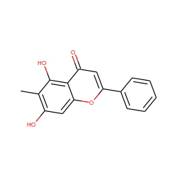 Cc1c(O)cc2oc(-c3ccccc3)cc(=O)c2c1O ZINC000013334956