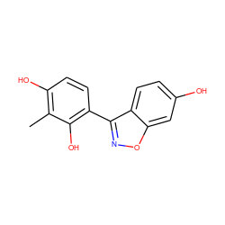 Cc1c(O)ccc(-c2noc3cc(O)ccc23)c1O ZINC000003819173