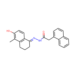 Cc1c(O)ccc2c1CCCC2=NNC(=O)Cc1cccc2ccccc12 ZINC000299814689