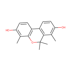 Cc1c(O)ccc2c1OC(C)(C)c1c-2ccc(O)c1C ZINC000028570455