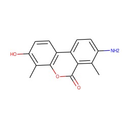 Cc1c(O)ccc2c1oc(=O)c1c(C)c(N)ccc12 ZINC000028571638