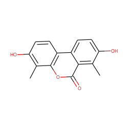 Cc1c(O)ccc2c1oc(=O)c1c(C)c(O)ccc12 ZINC000028571097