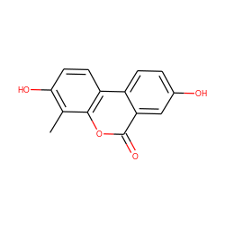 Cc1c(O)ccc2c1oc(=O)c1cc(O)ccc12 ZINC000028571560