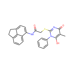 Cc1c(O)n(-c2ccccc2)c(SCC(=O)Nc2ccc3c4c(cccc24)CC3)nc1=O ZINC000100507488